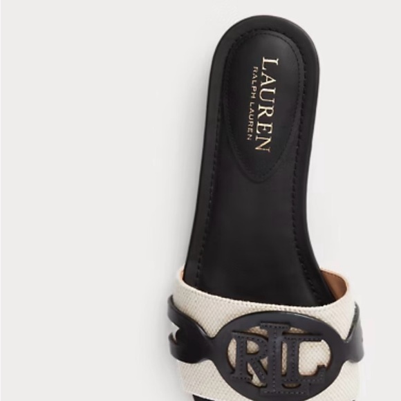COPY - Ralph Lauren, leather combo slide sandal, with a slight heel padded inso… - Picture 3 of 6